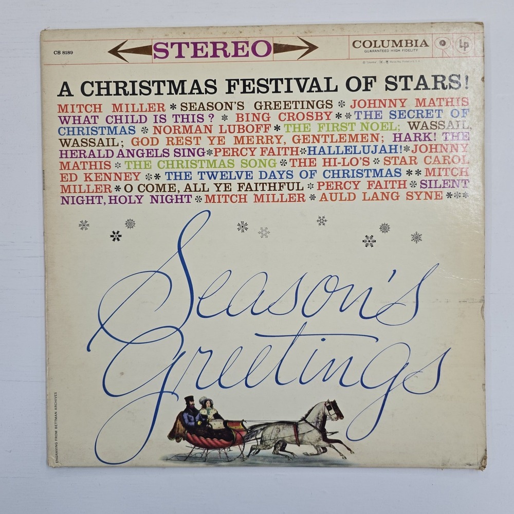 Various Artists Season's Greetings Christmas Festival of Stars LP Columbia 8189